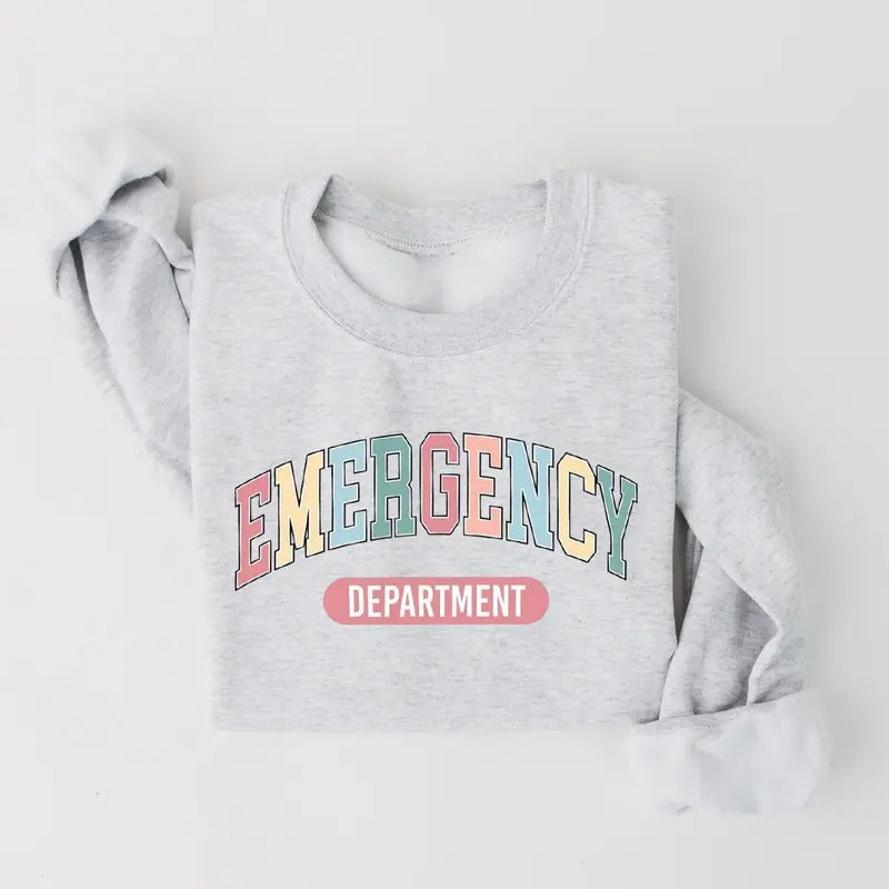 Emergency Department Sweatshirt, ER Nurse Shirt, ED Nurse Emergency Medicine, ED Rn Registered Nurse, Emergency Room ER Tech Sweater, Er Nurse Giftstyle{n002}2