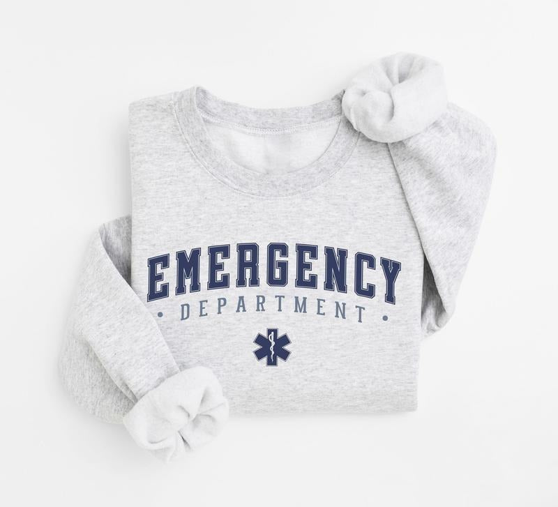 Emergency Department Sweatshirt, Emergency Dept Sweater, ED ER Emergency Room Doctor Staff Shirt, Nursing Student Shirt, Nurse Week Gift Shirt, Nurse Shirt, Gift For Coworkers