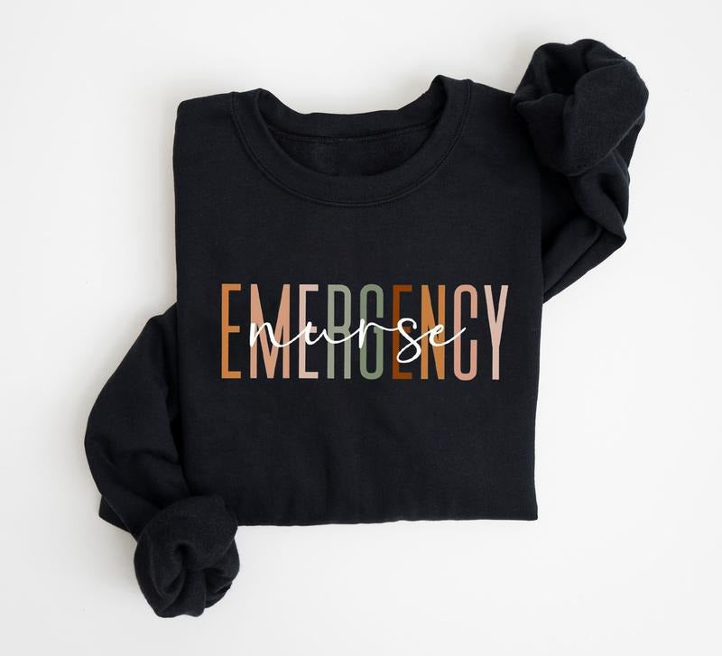 Emergency Department Sweatshirt, Emergency Nurse Sweatshirt, Registered Emergency Nurse, Gift For Her, Gift For ED RN, Emergency Sweatshirt