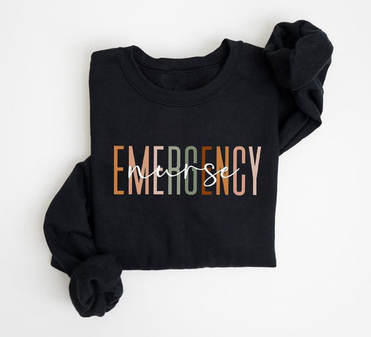 Emergency Department Sweatshirt, Emergency Nurse Sweatshirt, Registered Emergency Nurse, Gift For Her, Gift For ED RN, Emergency Sweatshirt