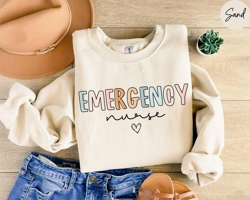 Emergency Nurse Sweatshirt, ER Nurse Sweater, Emergency Room Nurse Shirt, Emergency Department Gift For New Er Nurse Crewneck, ER Nurse Shirt