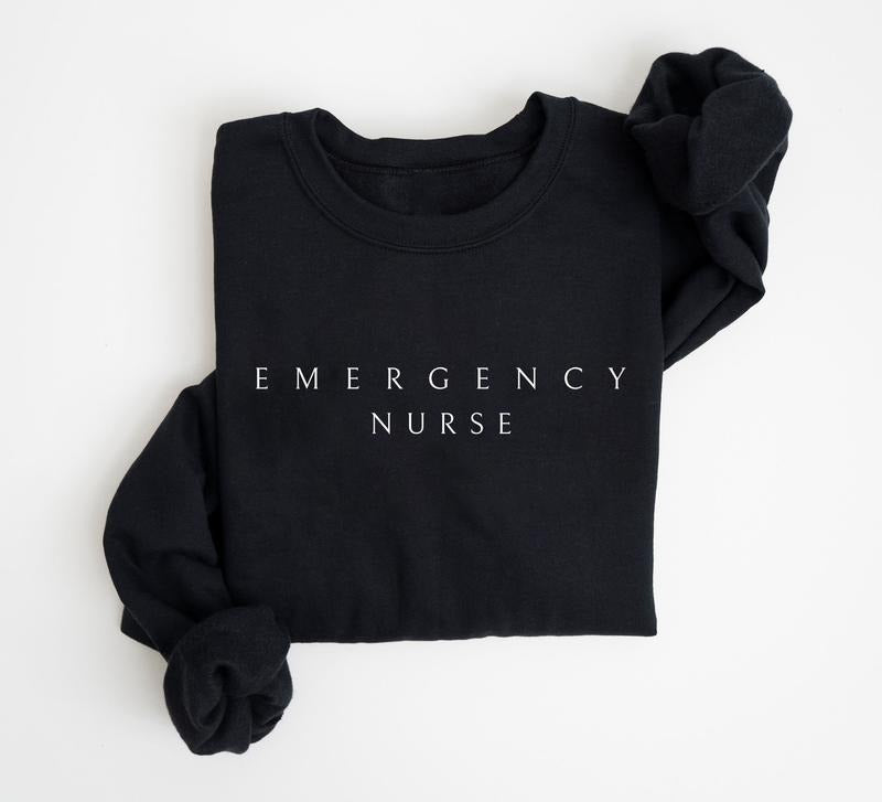 Emergency Nurse Sweatshirt, ER Nurse Sweatshirt, Hospital Shirt, Registered Nurse Crewneck, ER Nurse Gift, ER Nurse Crewneck, Medical Assistant, Nurse Shirt, Nurse Week Gift