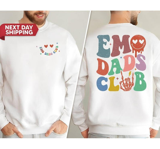 Emo Dads Club Shirt, Cool Dads Club Sweatshirt, Father's Day Crewneck, Cool Birthday Gift for Dad, Sweatshirt for Daddy...
