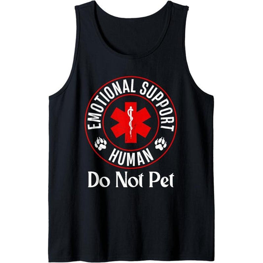 Emotional Support Fun Human Do Not Pet Service Dog Lover Tank Top