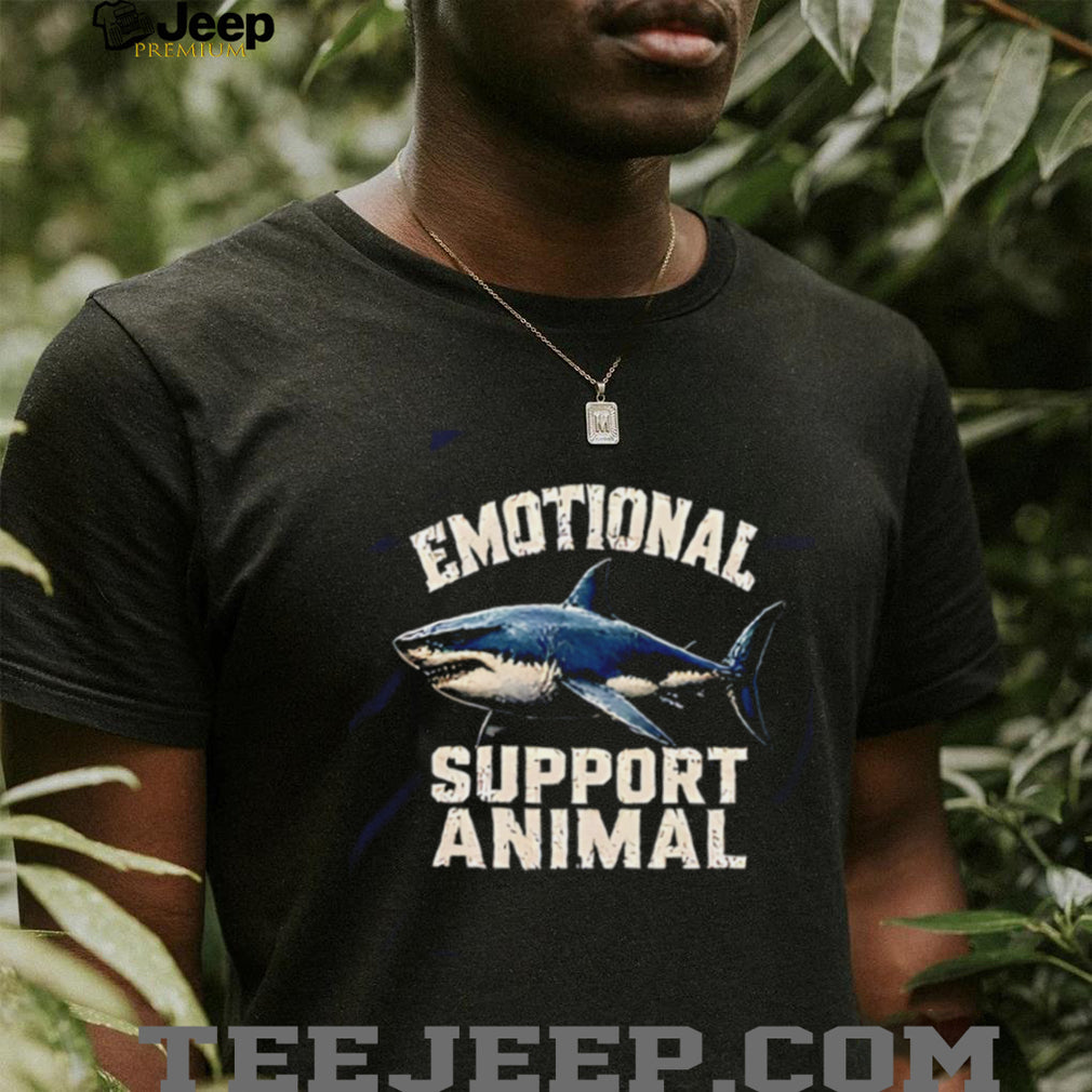 Emotional support animal shark illustration shirt