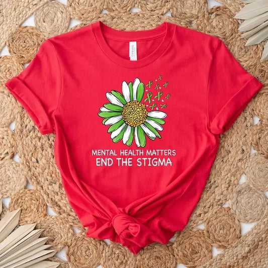End The Stigma Mental Health Awareness Shirt, Motivational T-shirt, Self Love Shirt, Mental Health Shirt, Support Shirt, Therapy Tee