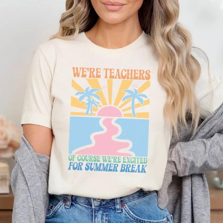 End of Year Teacher Shirt Last Day of School Teacher Graphic Shirt, Summer Shirt For Women Top Womenswear