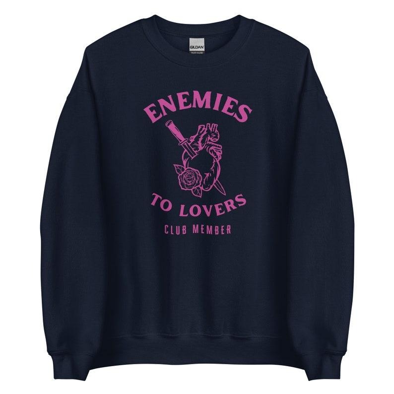 Enemies To Lovers Club Member Sweatshirt is the perfect Romance Book Gift for any Villain Lover