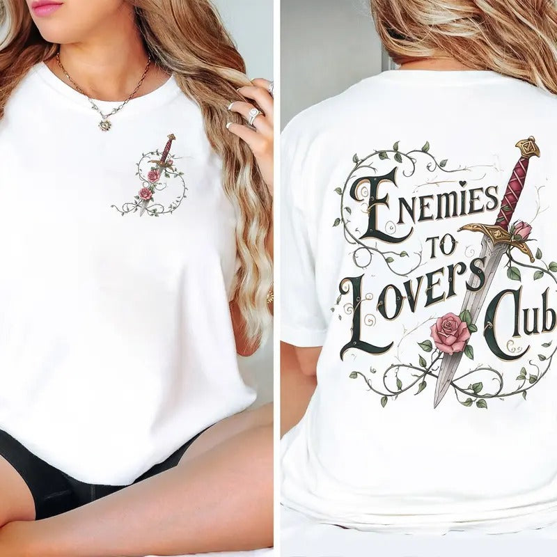 Enemies To Lovers T-Shirt, Dark Romance Sweatshirt, Book Tropes Hoodie, Bookish Tee, Morally Grey Romantasy Sweater, Smut Reader Merch