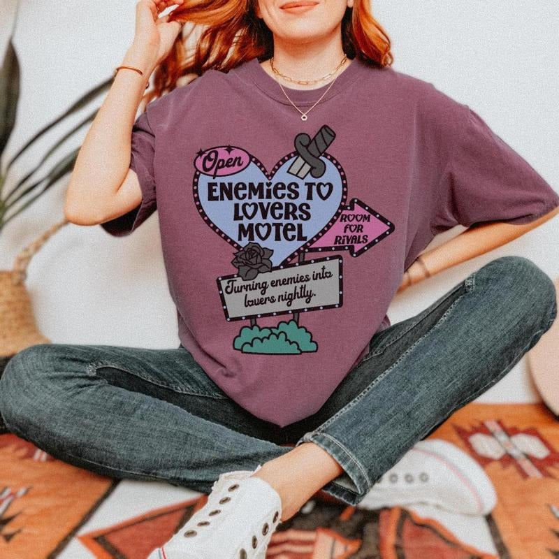 Enemies to Lovers T-Shirt | Book Lover Shirt | Unisex Shirt | Shirt for Readers | Bookish T-Shirt | T-Shirt for Book Lover