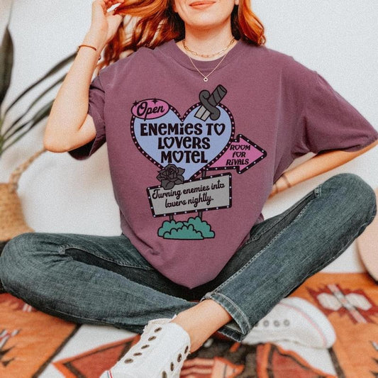 Enemies to Lovers T-Shirt | Book Lover Shirt | Unisex Shirt | Shirt for Readers | Bookish T-Shirt | T-Shirt for Book Lover