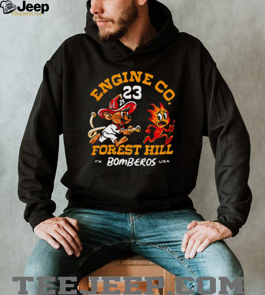 Engine Co. 23 Forest Hill Bombers Texas Firefighter Cartoon Mouse T Shirt