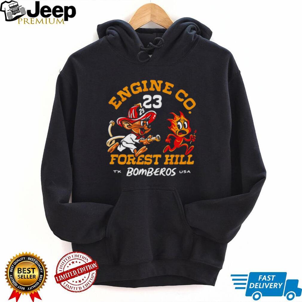 Engine Co. 23 Forest Hill Bombers Texas Firefighter Cartoon Mouse T Shirt