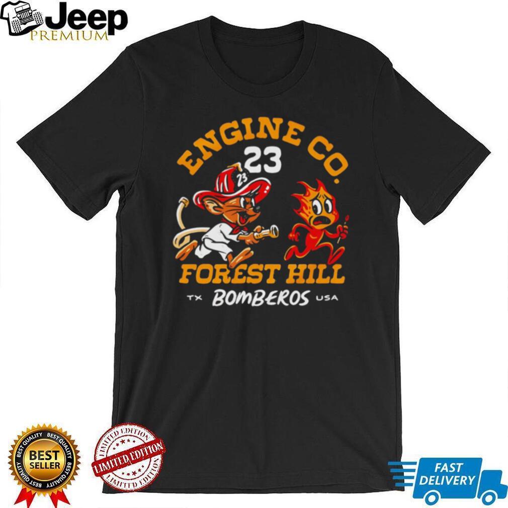 Engine Co. 23 Forest Hill Bombers Texas Firefighter Cartoon Mouse T Shirt