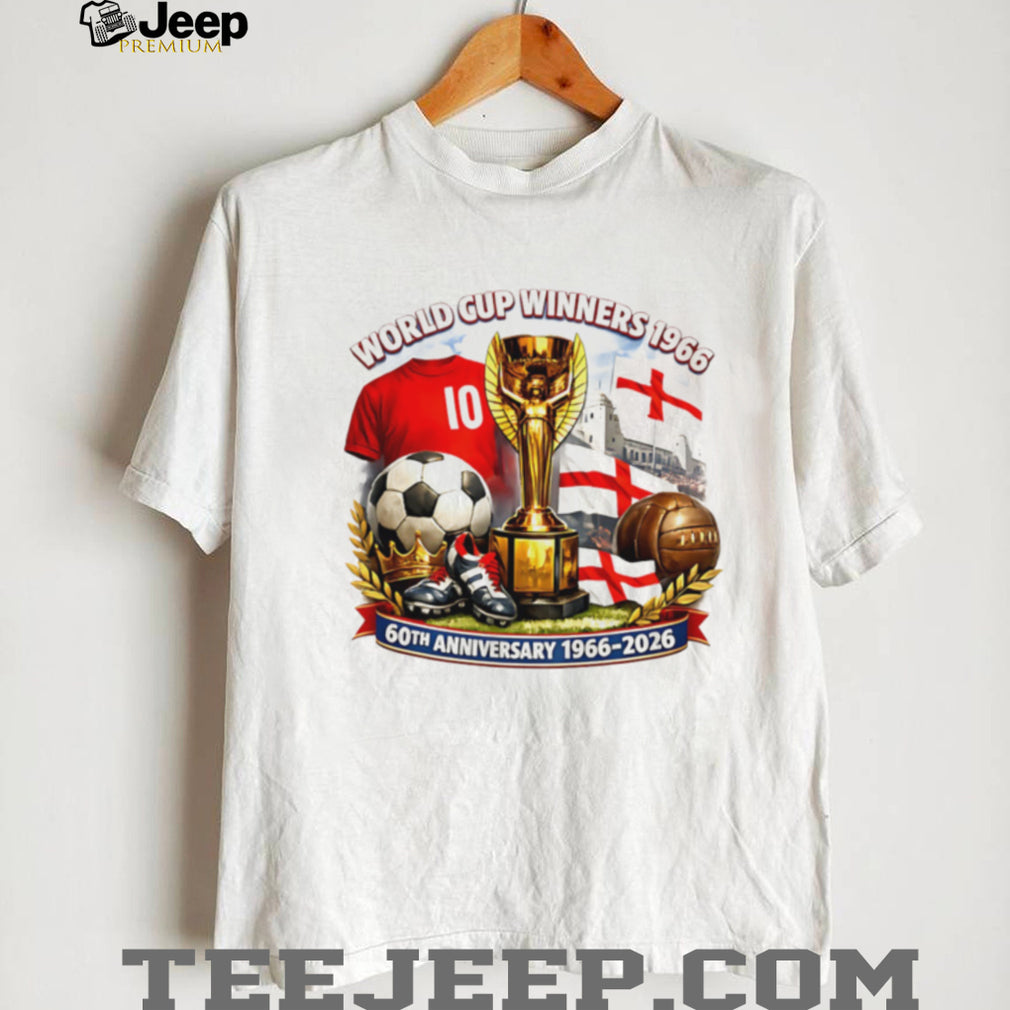 England 60th Anniversary 1966 2026 World Cup Winners Commemorative T Shirt
