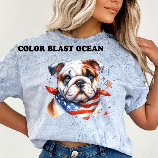 English Bulldog Patriotic Dog Shirt ~ Unisex Apparel Relaxed Fit Printed In The USA Clothing Womenswear Casual Comfort Cotton Top Athletic Boho Chic