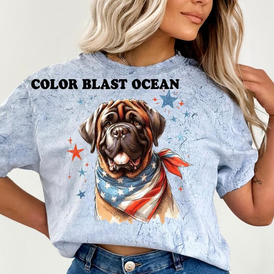 English Mastiff Patriotic Dog Shirt ~ Unisex Apparel Relaxed Fit Printed In The USA Clothing Womenswear Casual Comfort Cotton Top Athletic Boho Chic