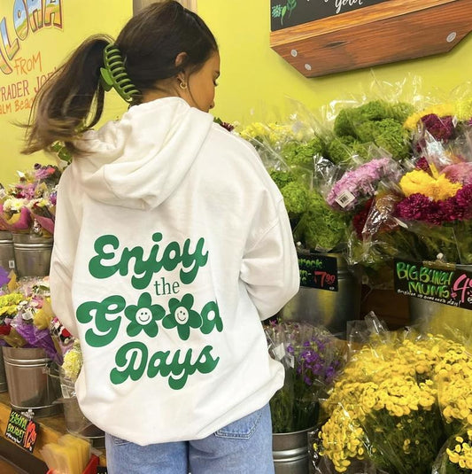 Enjoy the Good Days Hoodie (Hoodie Sweatshirt, Unisex Fit, Causal Sweatshirt Unisex Jumper)) Oversized Womenswear Tops Cotton Pullover Comfort