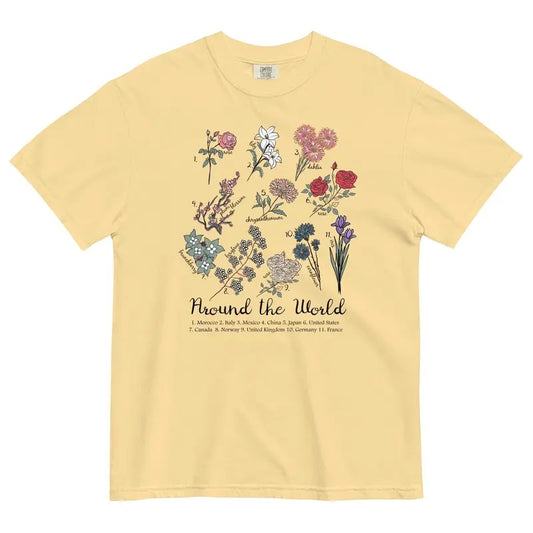 Epcot Flowers T-shirt, Flower and Garden Shirt, World Showcase Flowers Heavyweight Tee