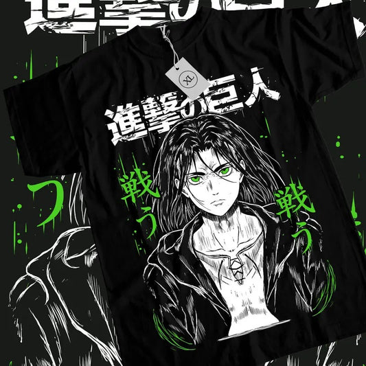 Eren Yeager's Final Stand T-Shirt, Commemorating Attack on Titan's Epic Hero - AOT Fan Tee