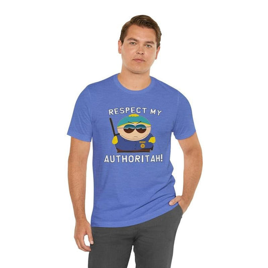 Eric Cartman Themed T-Shirt, Respect My Authority Catchphrase Tee, South Park Inspired Unisex Shirt