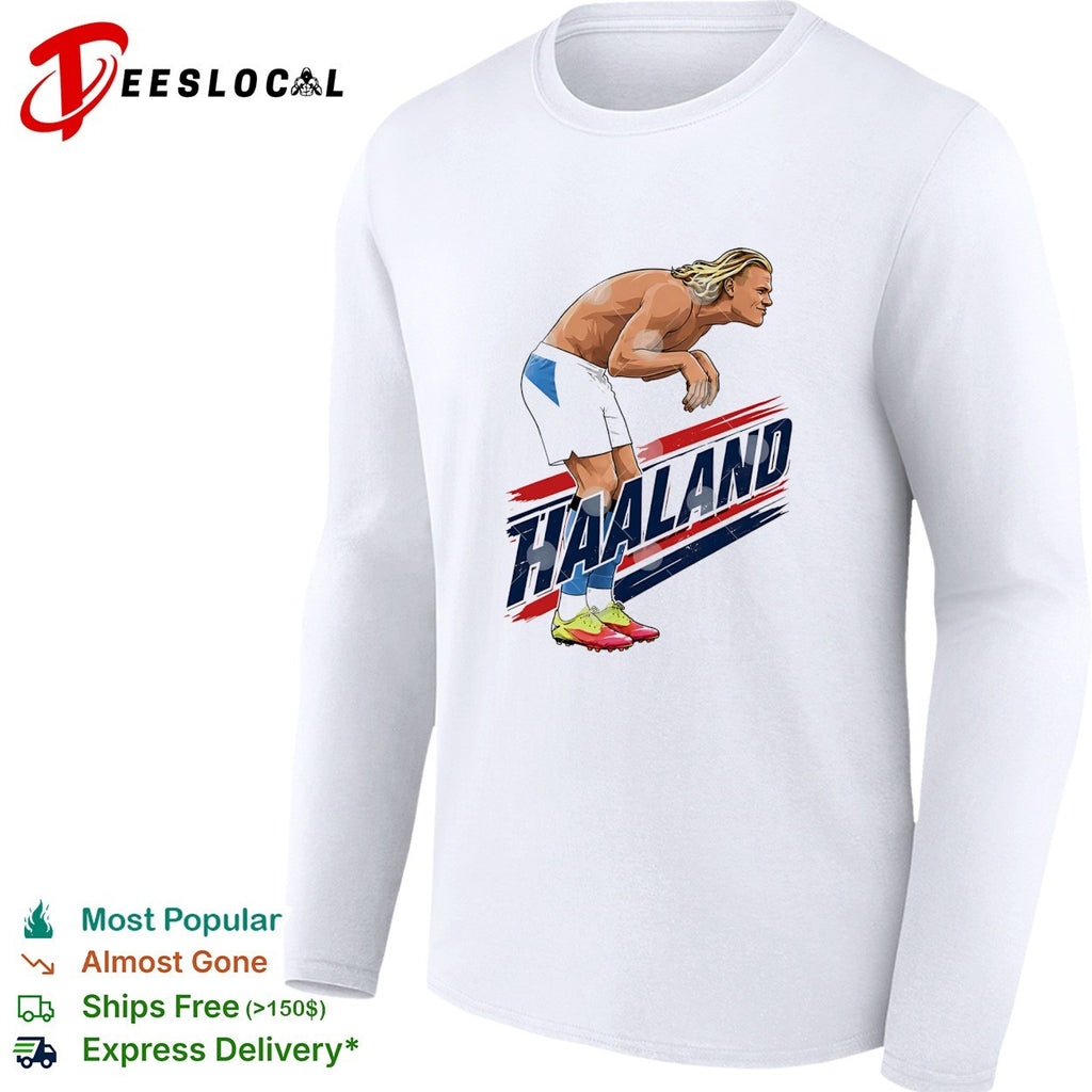 Erling Haaland celebration pose Norway shirt
