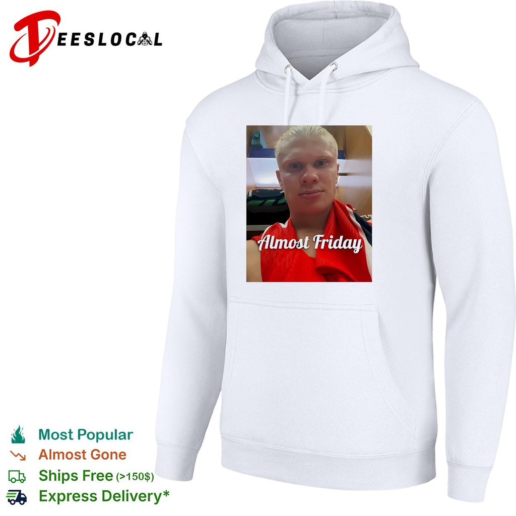 Erling Haaland locker room red jersey Almost Friday shirt