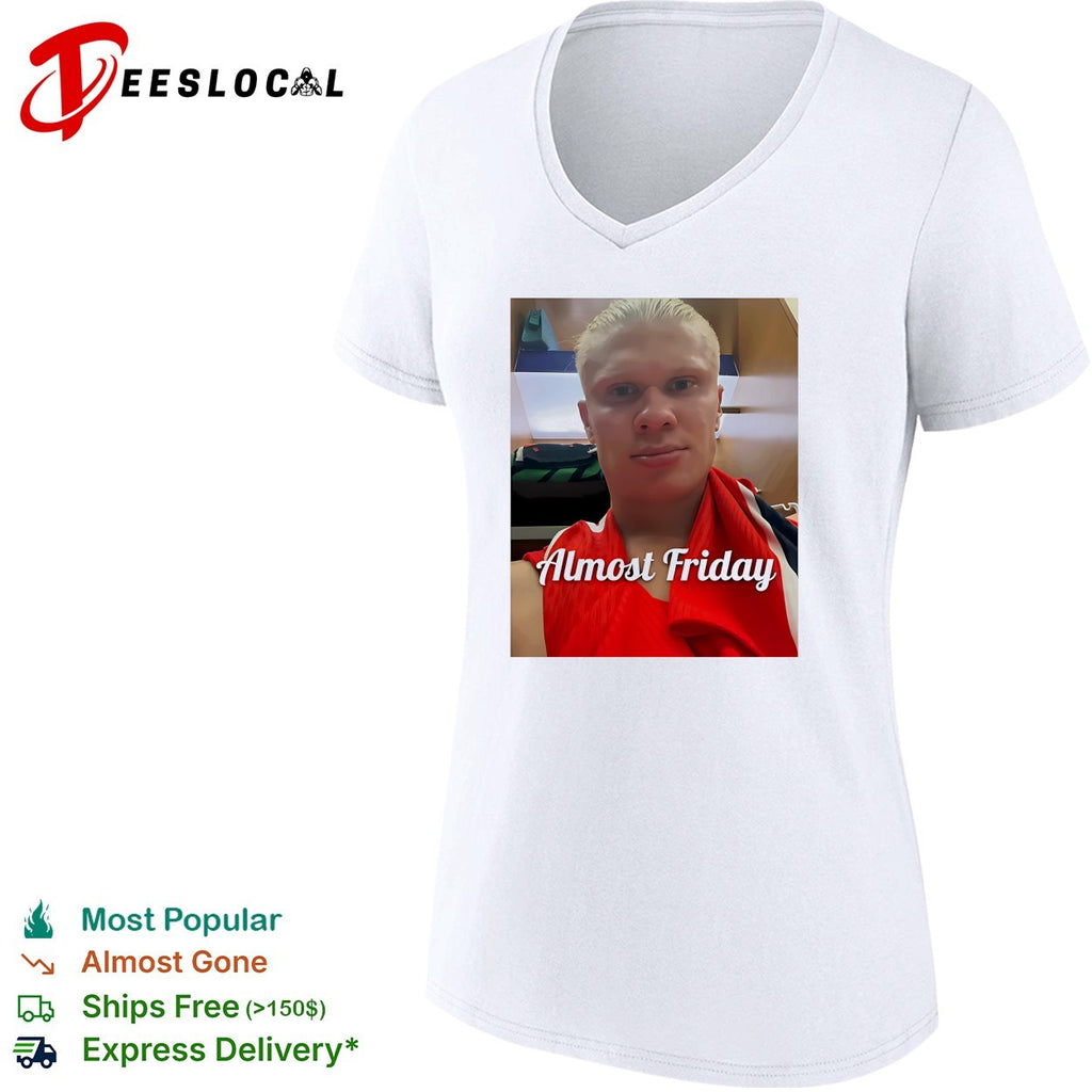 Erling Haaland locker room red jersey Almost Friday shirt