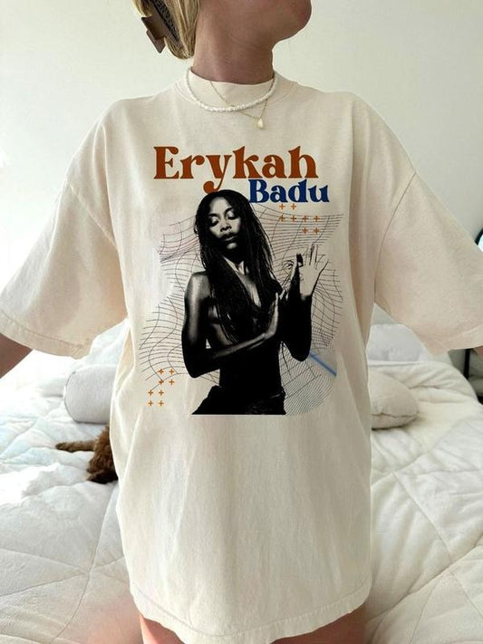 Erykah Badu Graphic tour Shirt, Erykah Badu concert shirt, Erykah Badu shirt Cotton Fit