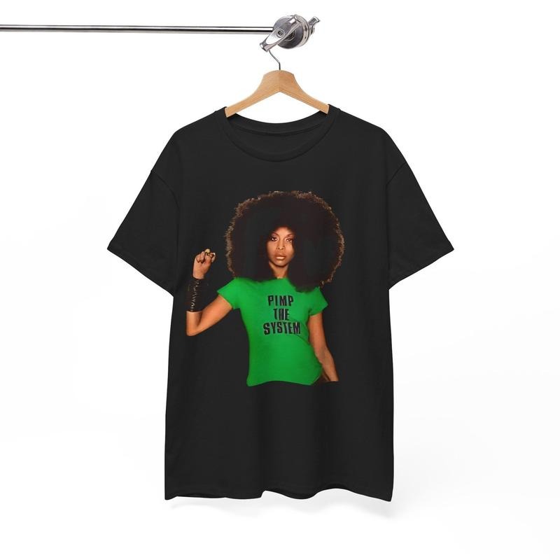 Erykah Badu T-Shirt, Pimp the System Graphic, Afro Photo, 90s Soul Rap RB, Old School Conscious Hip Hop, Neo Soul Singer, Retro Vintage Badu