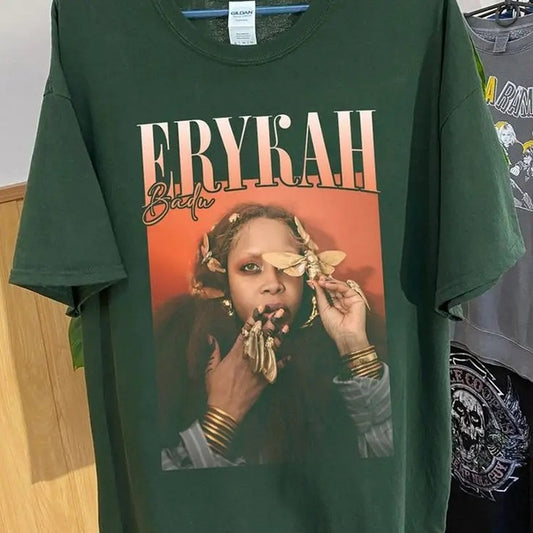 Erykah badu t-shirt, Erykah badu shirt, Erykah Badu tour 2023 shirt Crewneck Cotton