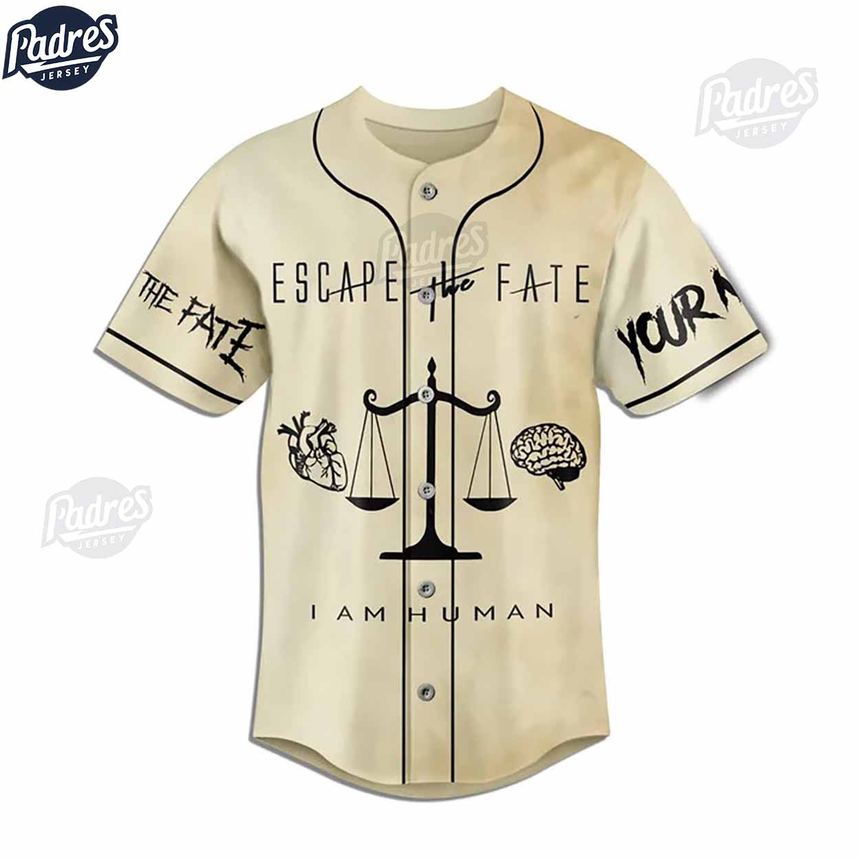 Escape The Fate Rock Band Music Baseball Jersey - Padres Jersey Oasis: Elevate Your Baseball Style Game... (Image 2)