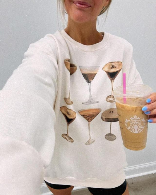 Espresso Martini' Crewneck Sweatshirt Comfort Cocktail Womenswear