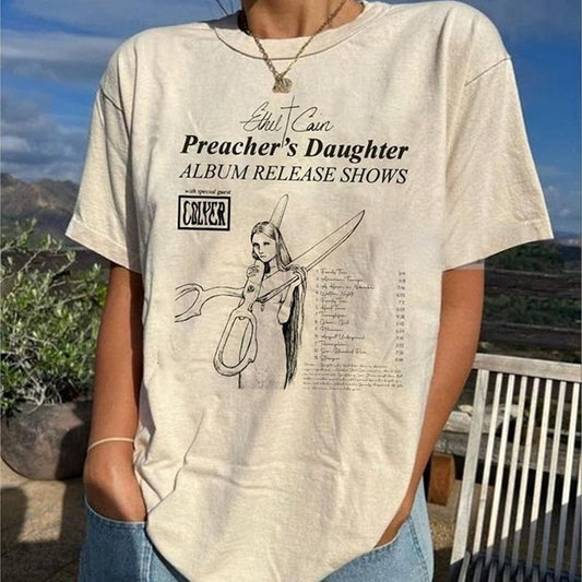 Ethel Cain Preacher's Daughter Graphic Shirt, Singer Release Shows Cover Unisex Full Size