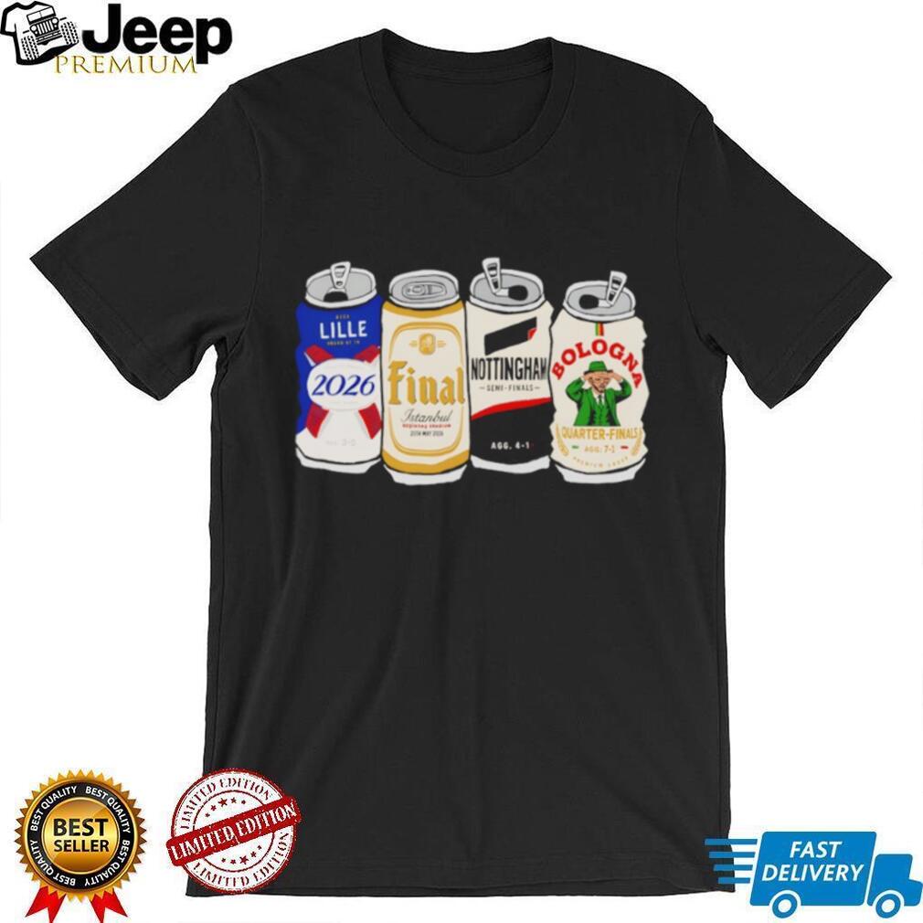 European Football Final Istanbul 2026 Beer Cans Soccer T Shirt