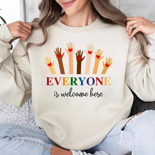 Everyone Is Welcome Here Equality T-Shirt, Idaho Teacher Equality Tee, Inclusion & Diversity Graphic Shirt, Gift For Teachers Who Support Diversity