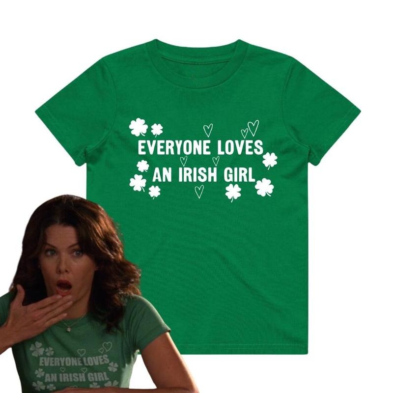Everyone Loves an Irish Girl Baby Tee, Irish Green Baby Tee Shirt, Screen Printed - St Patricks Day Ireland Shirt, St. Patrick's Day Shirt, Gift For Her