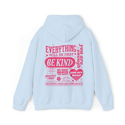 Everything Will Be Okay Hoodie Aesthetic Mental Health Retro Hoodie Self Growth  Hoodie and Sweater; T-shirt Cotton Menswear Polyester Tops Polyester Tops Underwear Pullover Wetsuit Bestie
