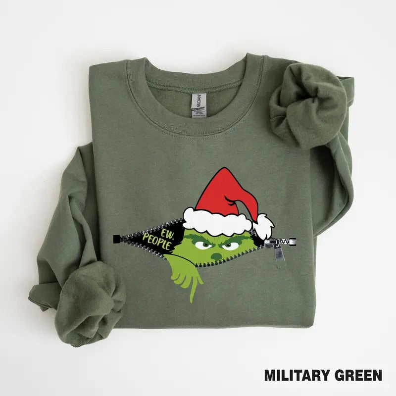 Ew People Sweatshirt, Christmas The Grinch Shirt, Grinchmas Christmas Sweatshirt, Christmas Green Goblin Grinchmas Hoodie, Christmas Gifts