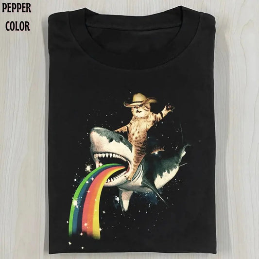 FANTASY COWBOY KITTEN TEE, Cat tee, Meme Funny Vintage graphic 90' Graphic tee Womenswear Top