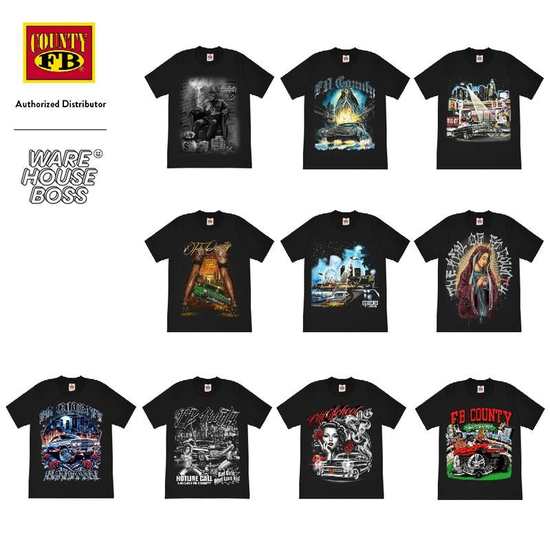 FBCOUNTY Men's Graphic Desgined Heavy Hard T Shirt FB COUNTY Plain Crew neck T Shirt Casual Cotton Tee Basic Hip Hop Harem Shirts Big and Tall