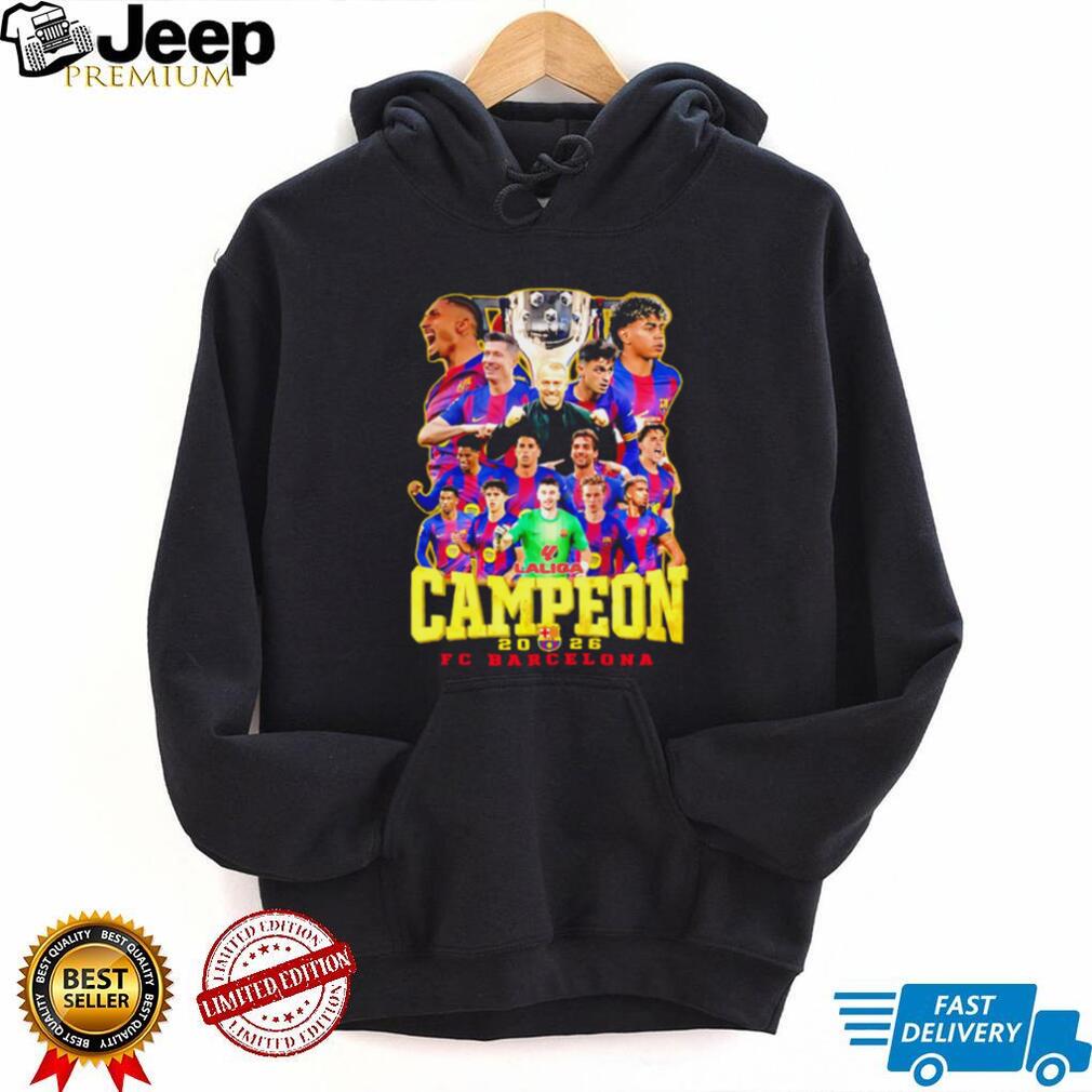 FC Barcelona La Liga Campeon 2026 Soccer Team Championship T Shirt