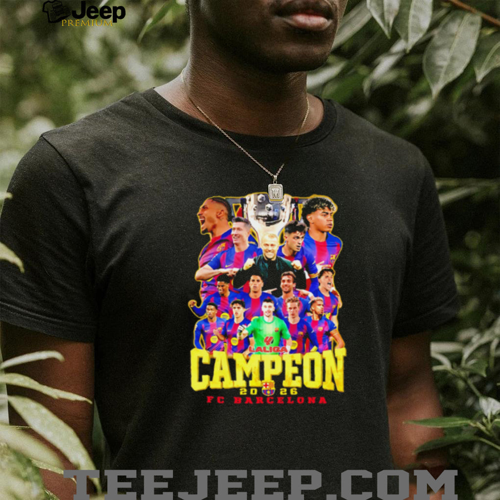 FC Barcelona La Liga Campeon 2026 Soccer Team Championship T Shirt