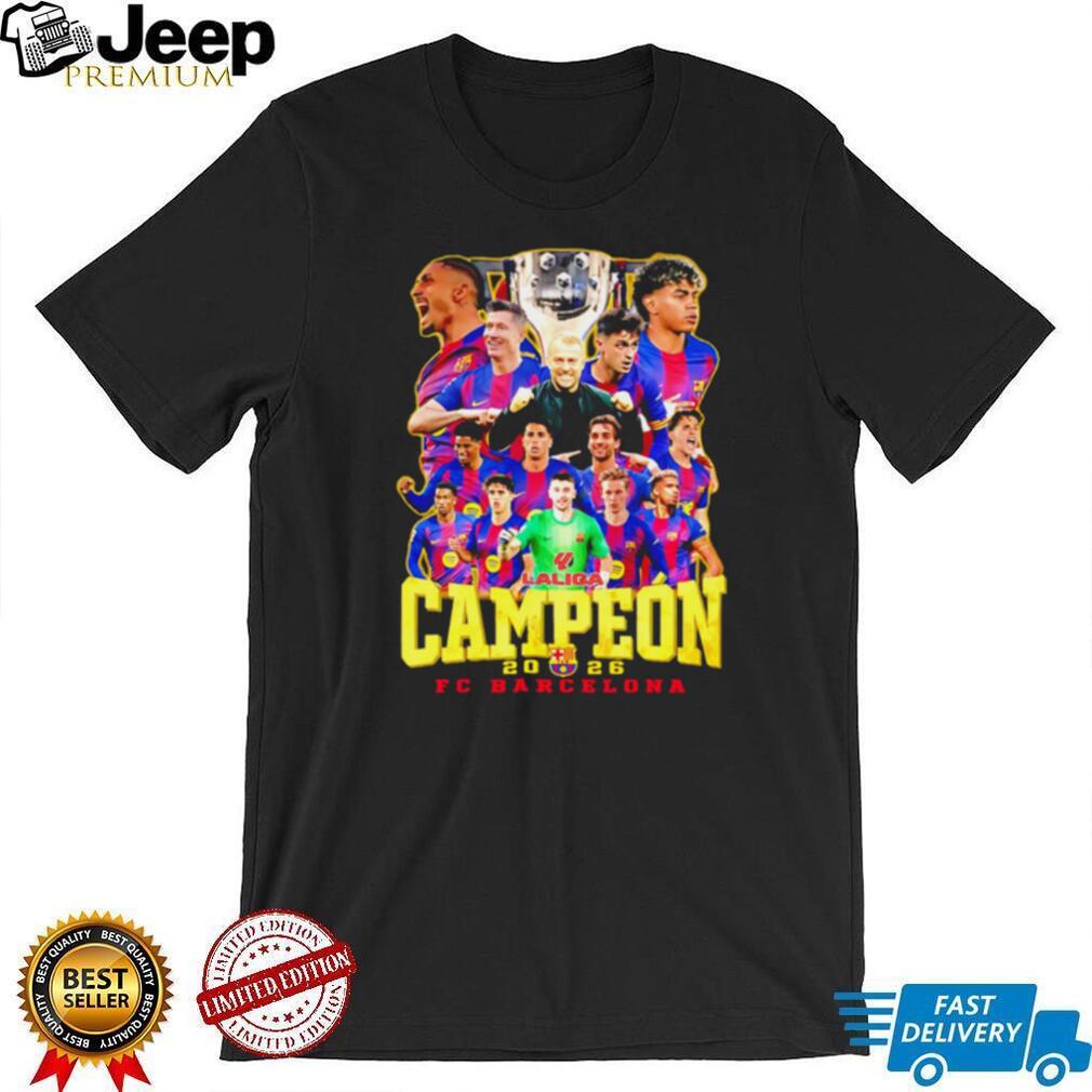 FC Barcelona La Liga Campeon 2026 Soccer Team Championship T Shirt