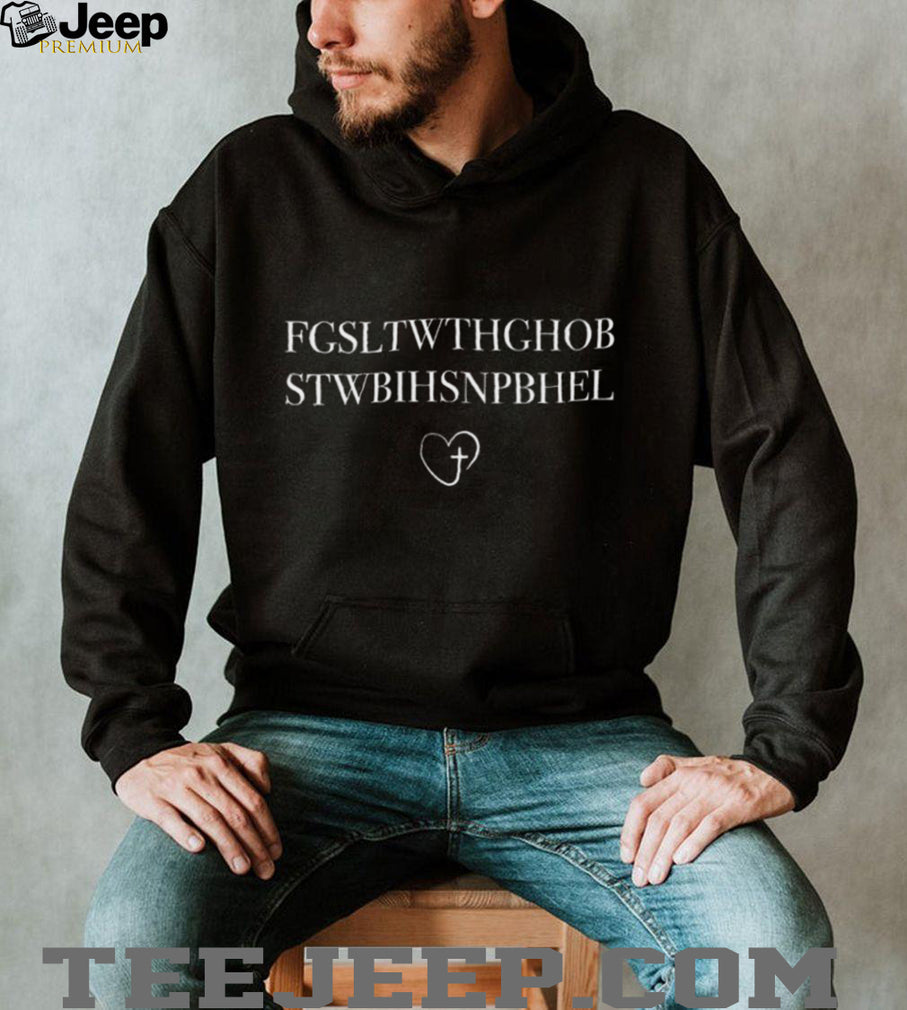 Faith Based Cross Heart Initial Abbreviation T Shirt