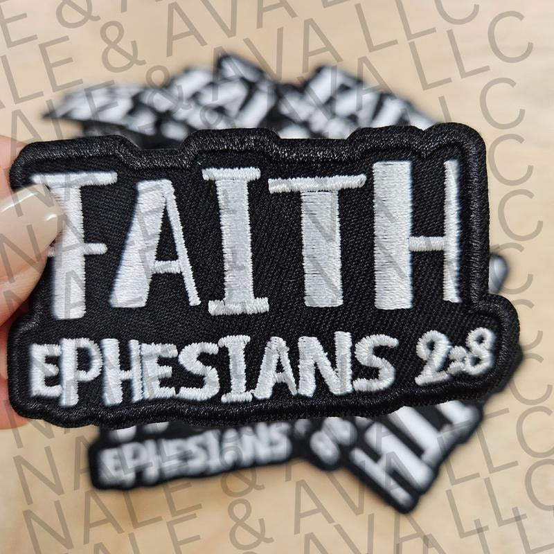 Faith Ephesians 2:8 Hat Patch (1 Patch)