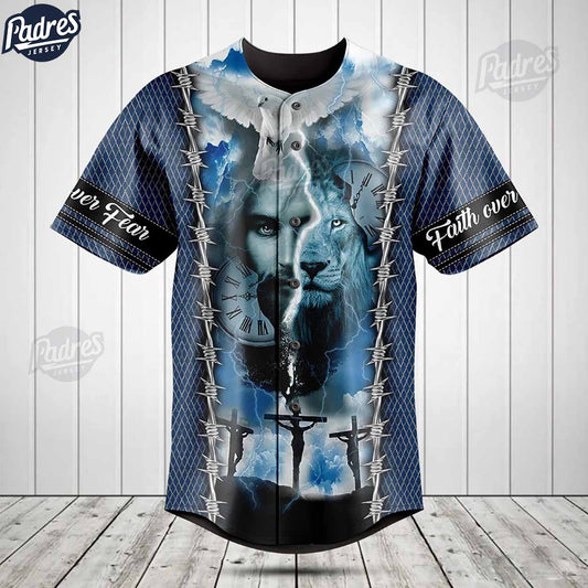 Faith Over Fear Baseball Jersey - Padres Jersey Oasis: Elevate Your Baseball Style Game T-Shirts, Hoodie,... (Image 1)