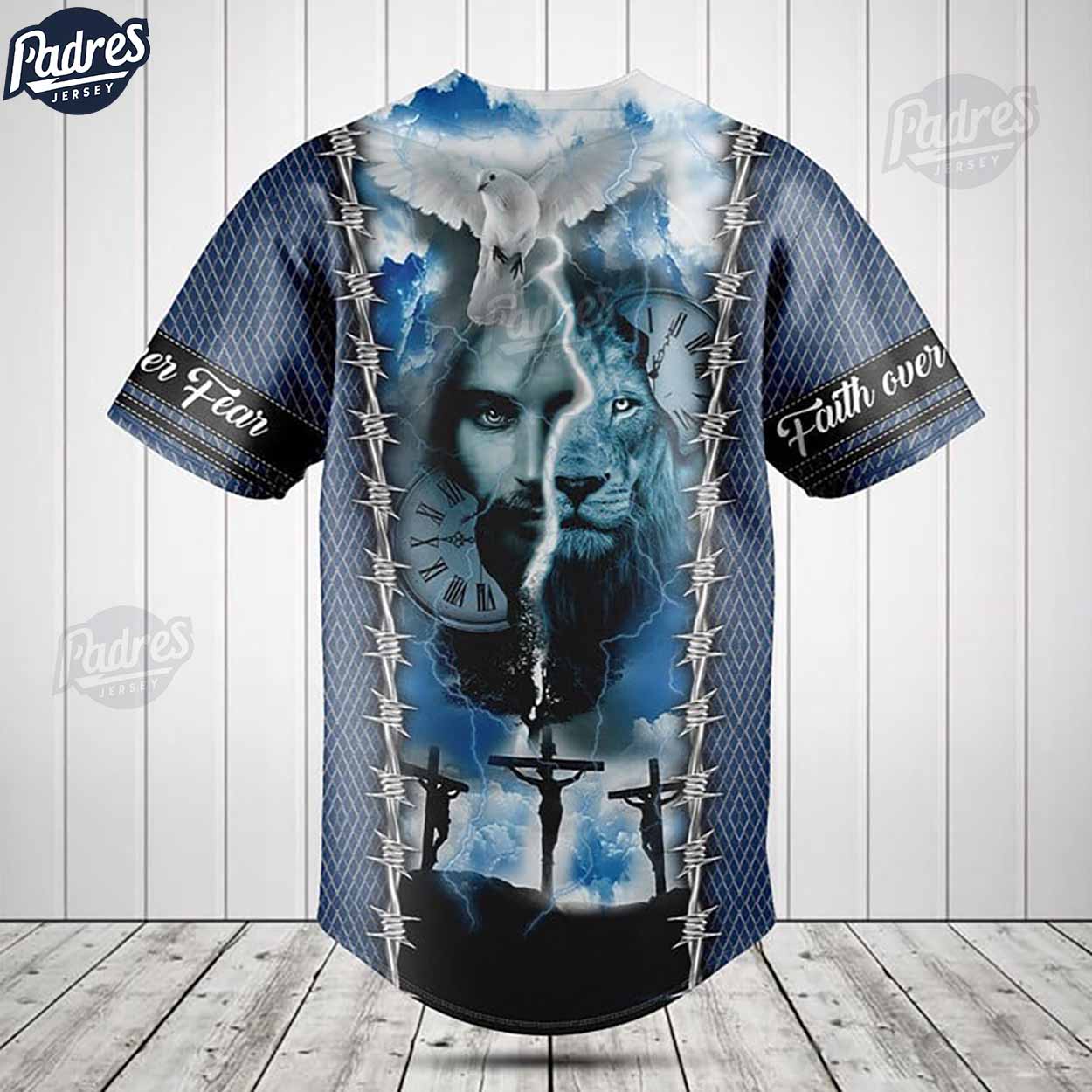 Faith Over Fear Baseball Jersey - Padres Jersey Oasis: Elevate Your Baseball Style Game T-Shirts, Hoodie,... (Image 2)