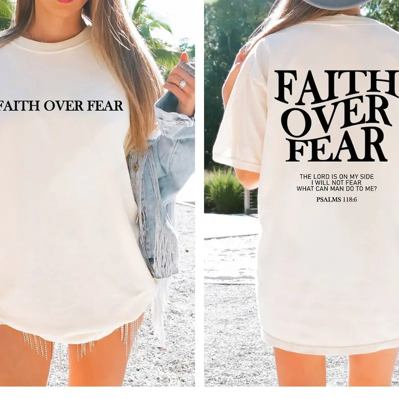 Faith Over Fear Christian Shirt ,Christian  sweater and Hoodie