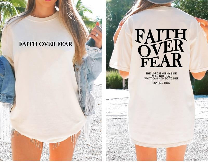Faith Over Fear Christian Shirt ,Christian colors shirt ,Jesus Shirts, Trendy  T-shirt, sweater and Hoodie